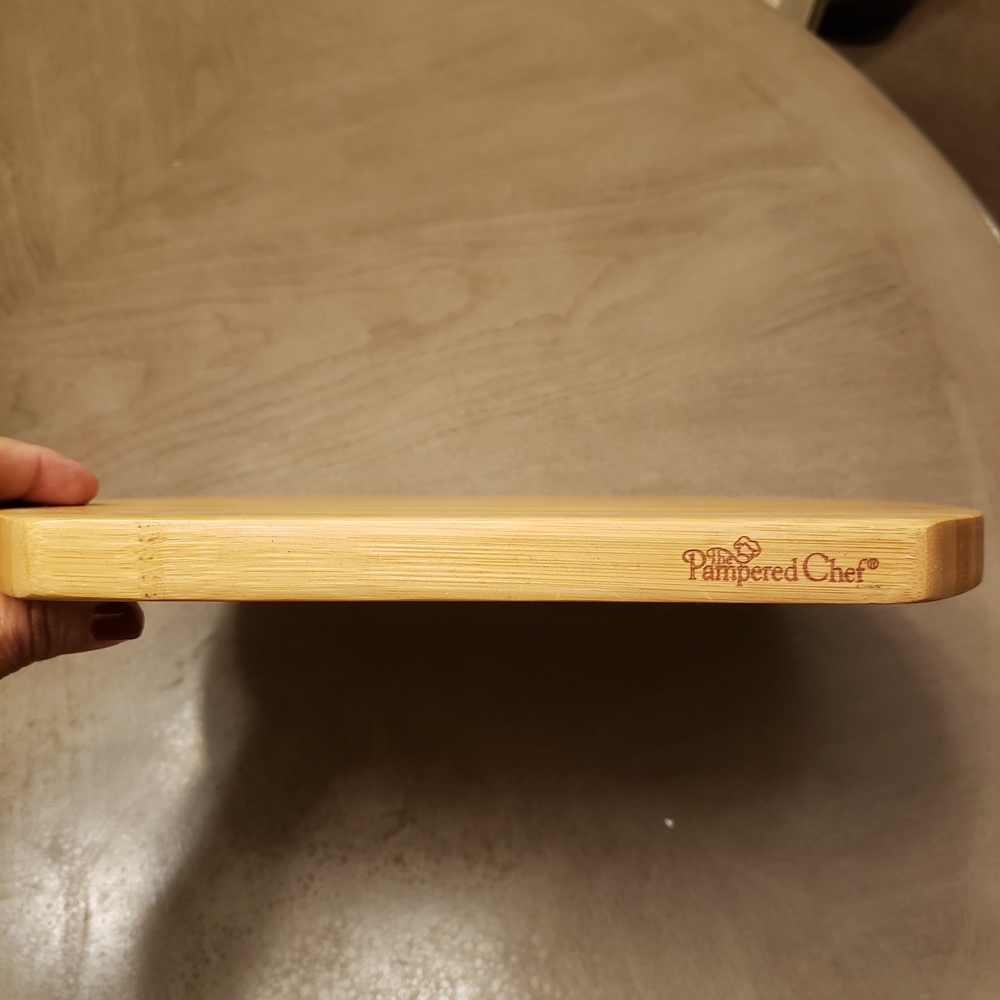 Pampered Chef Natural Bamboo Board
